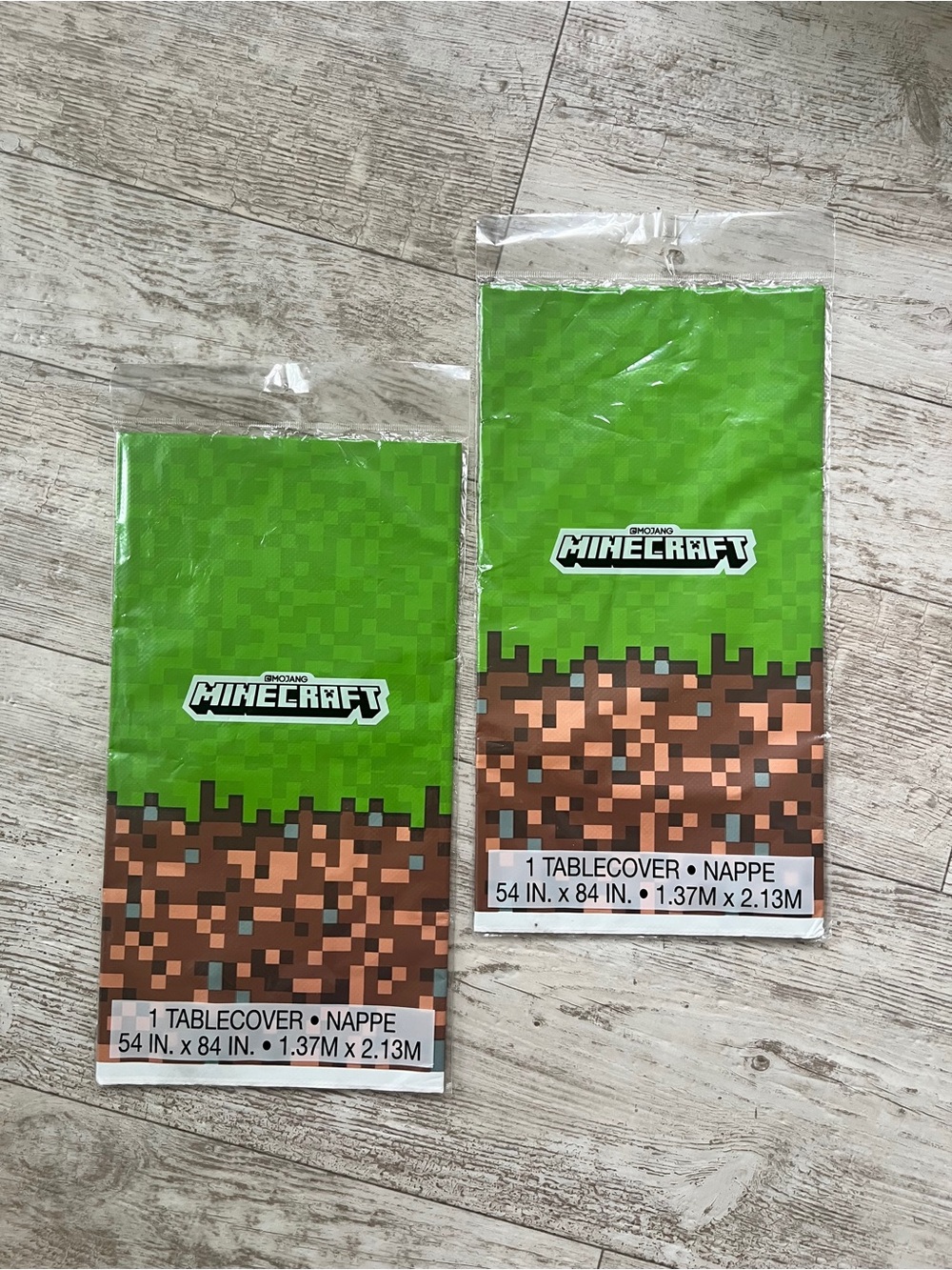 Minecraft Disposable Birthday Party Tablecloth Table-cover lot of 2